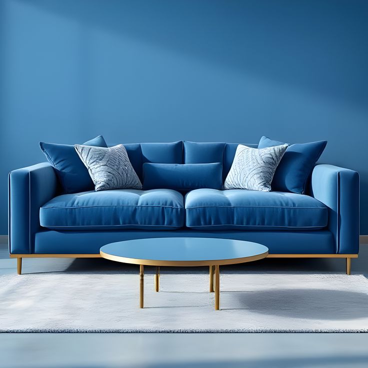 blue sofa design 